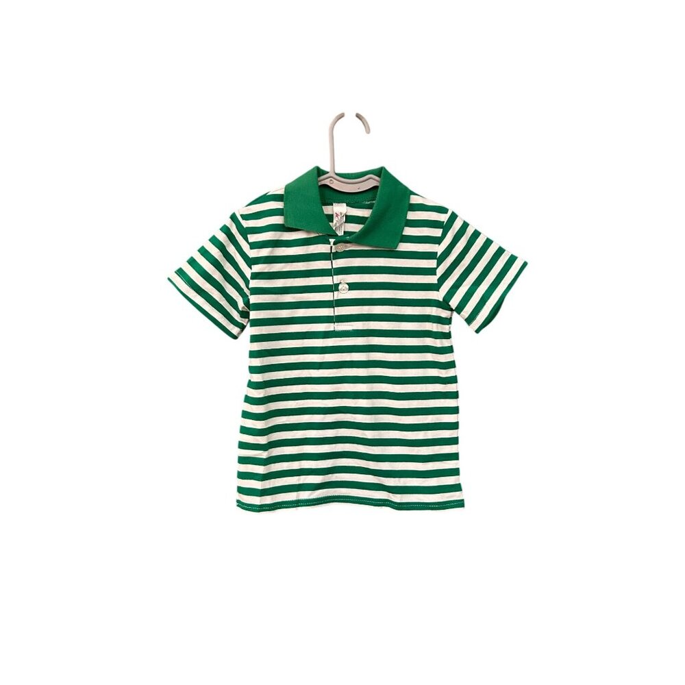 New without tags Green & White Striped Polo 2T